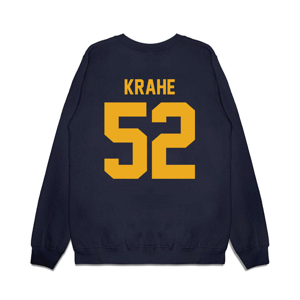 West Virginia - NCAA Football : Nick Krahe - Vintage Helmet Premium Crewneck Sweatshirt-1