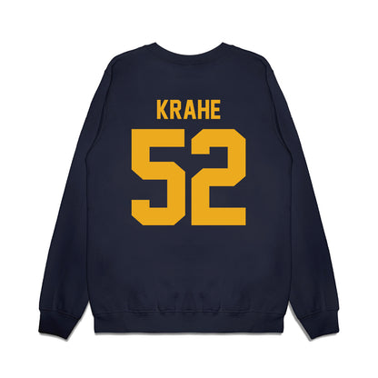 West Virginia - NCAA Football : Nick Krahe - Vintage Helmet Premium Crewneck Sweatshirt-1