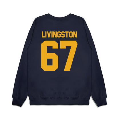 West Virginia - NCAA Football : Landen Livingston - Vintage Helmet Premium Crewneck Sweatshirt-1