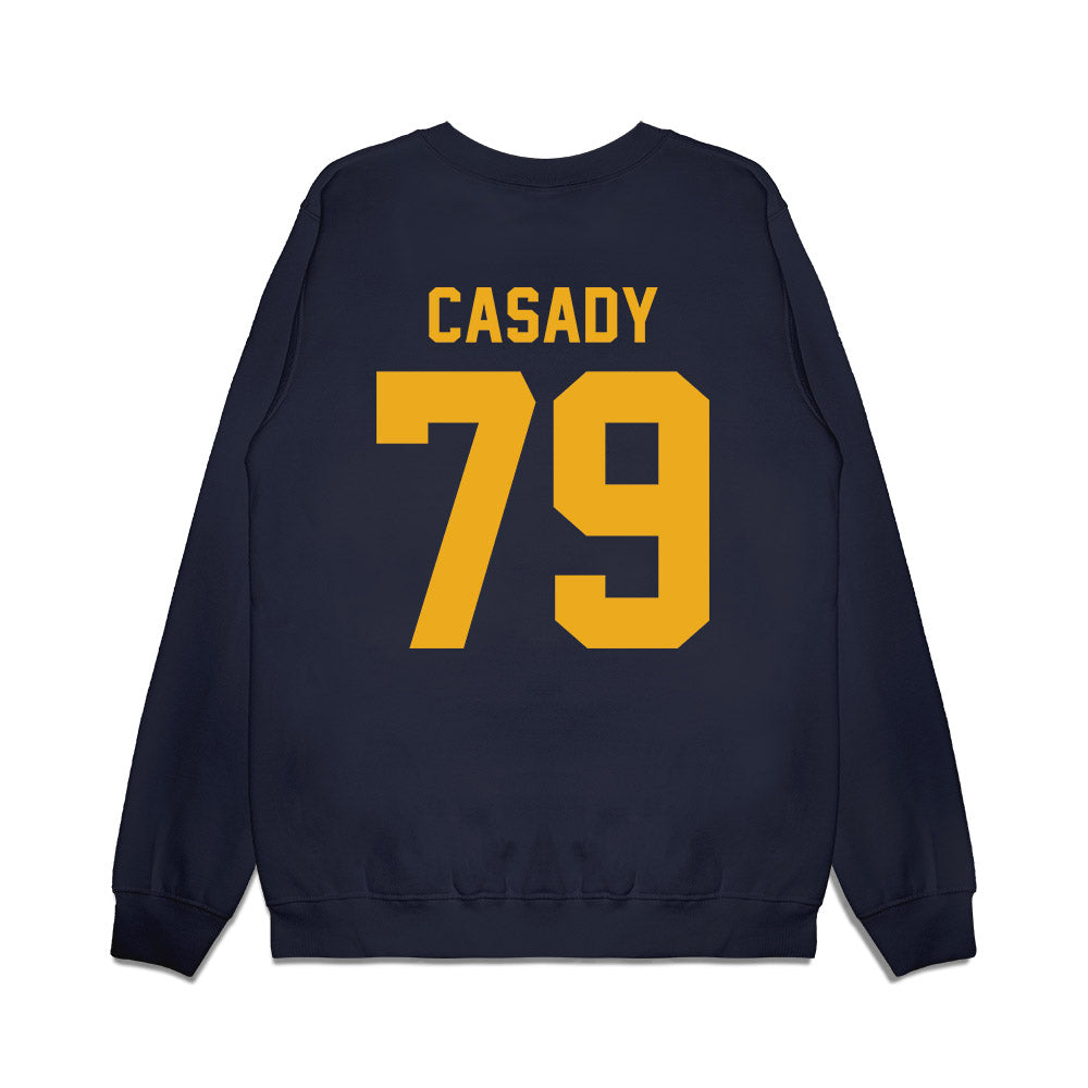 West Virginia - NCAA Football : Carsten Casady - Vintage Helmet Premium Crewneck Sweatshirt-1