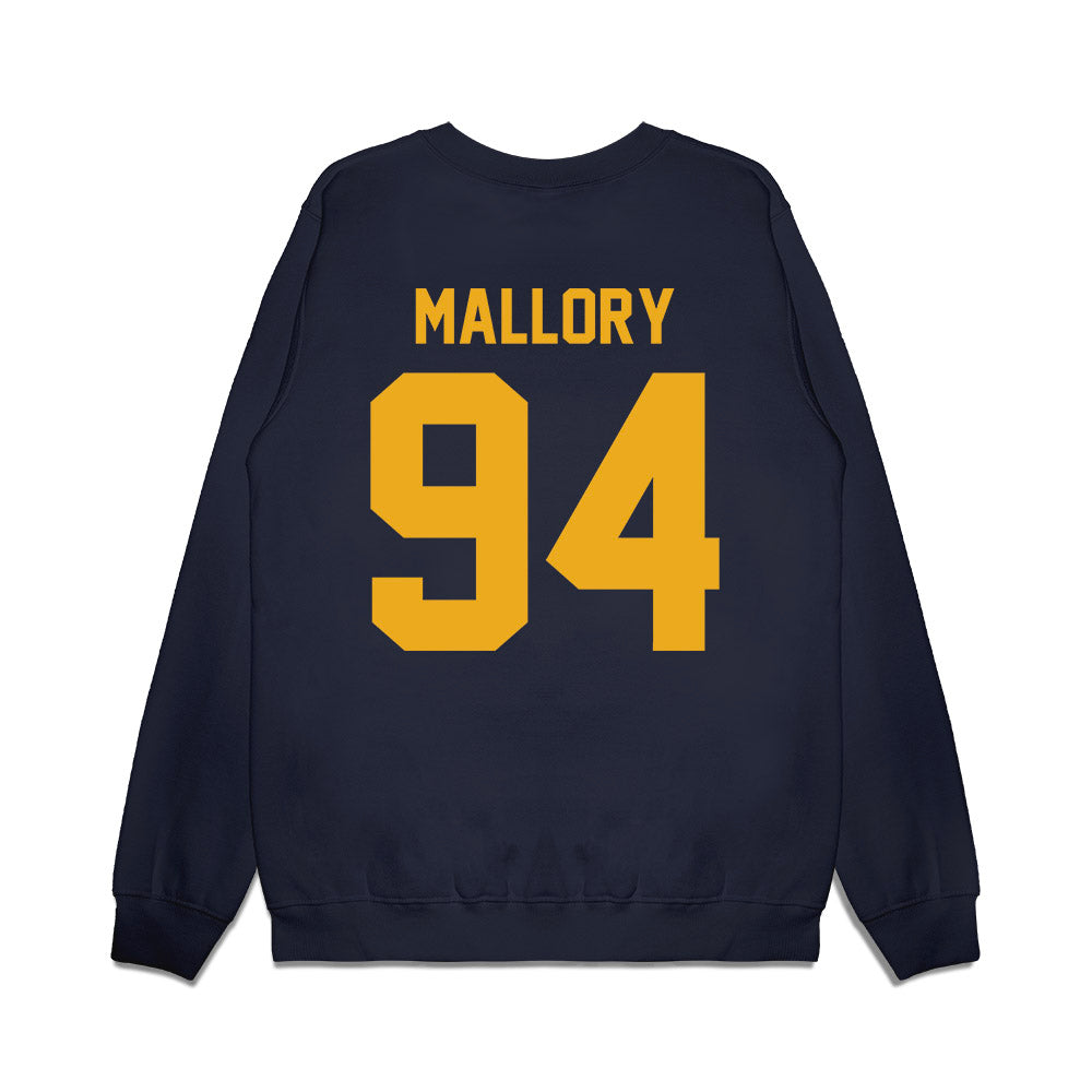 West Virginia - NCAA Football : Cam Mallory - Vintage Helmet Premium Crewneck Sweatshirt-1