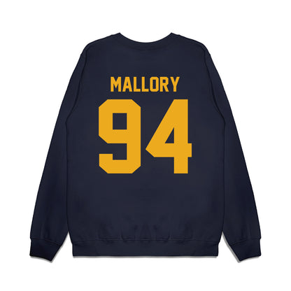 West Virginia - NCAA Football : Cam Mallory - Vintage Helmet Premium Crewneck Sweatshirt-1