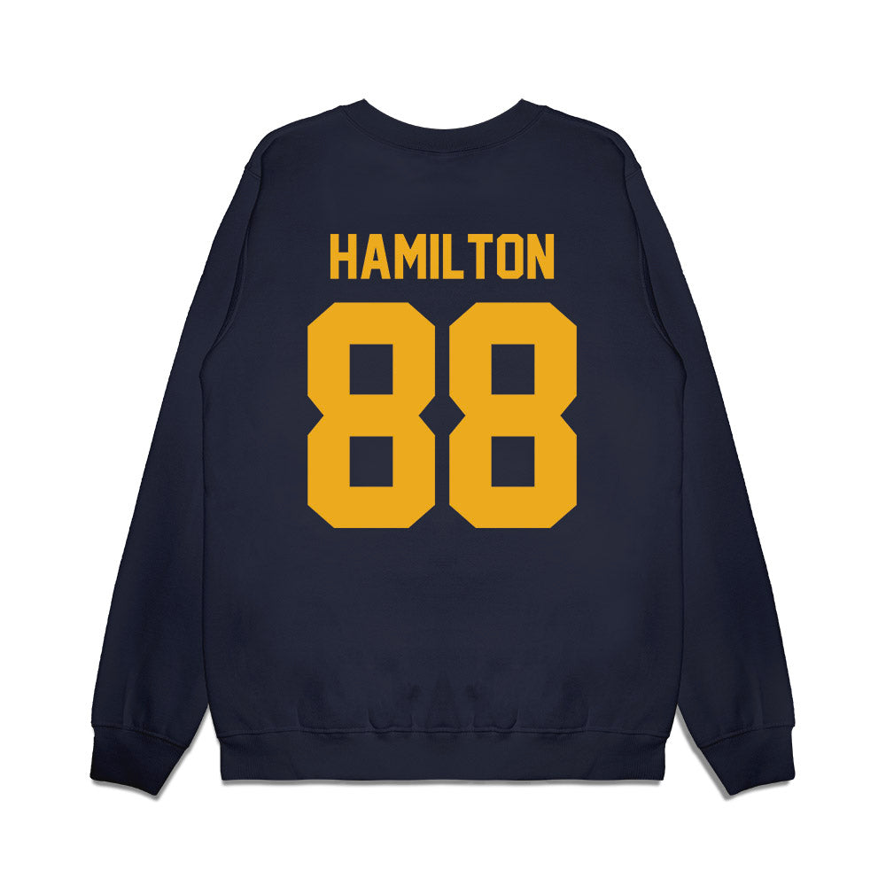 West Virginia - NCAA Football : Sam Hamilton - Vintage Helmet Premium Crewneck Sweatshirt-1