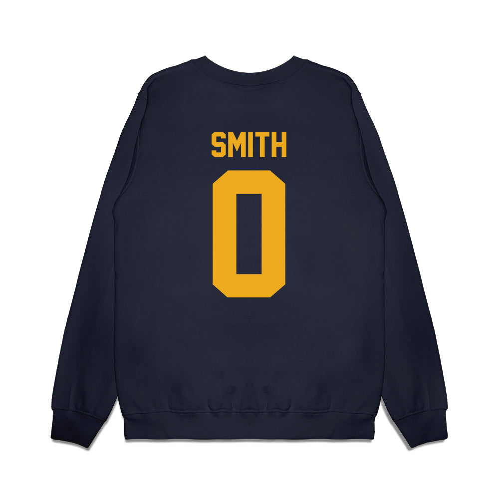 West Virginia - NCAA Football : Vincent Smith - Vintage Helmet Premium Crewneck Sweatshirt-1