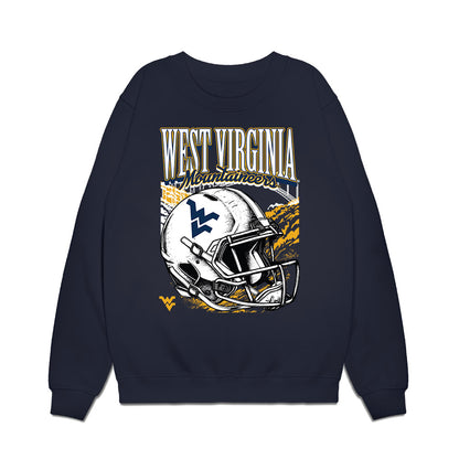 West Virginia - NCAA Football : Andreas hunter - Vintage Helmet Premium Crewneck Sweatshirt-0