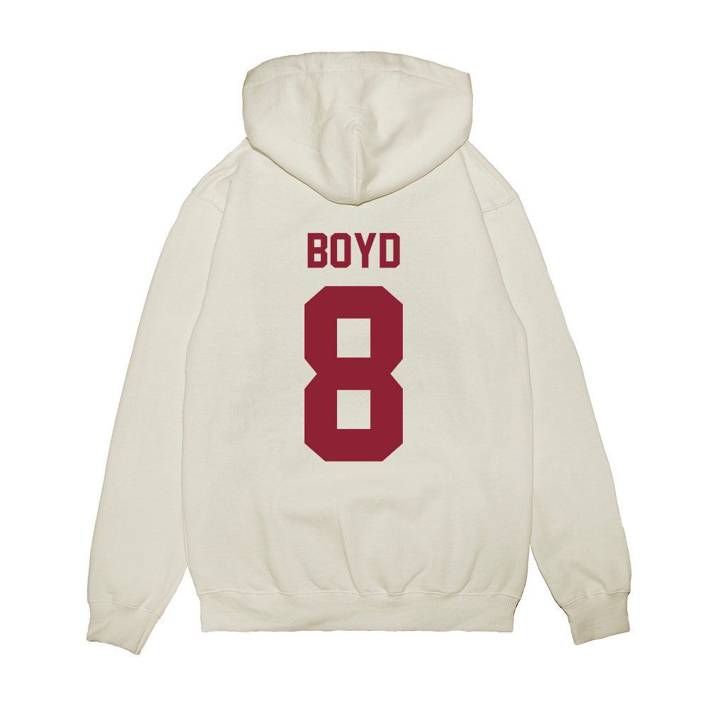 Iowa State - NCAA Football : Evan Boyd - Vintage Helmet Premium Hooded Sweatshirt-1