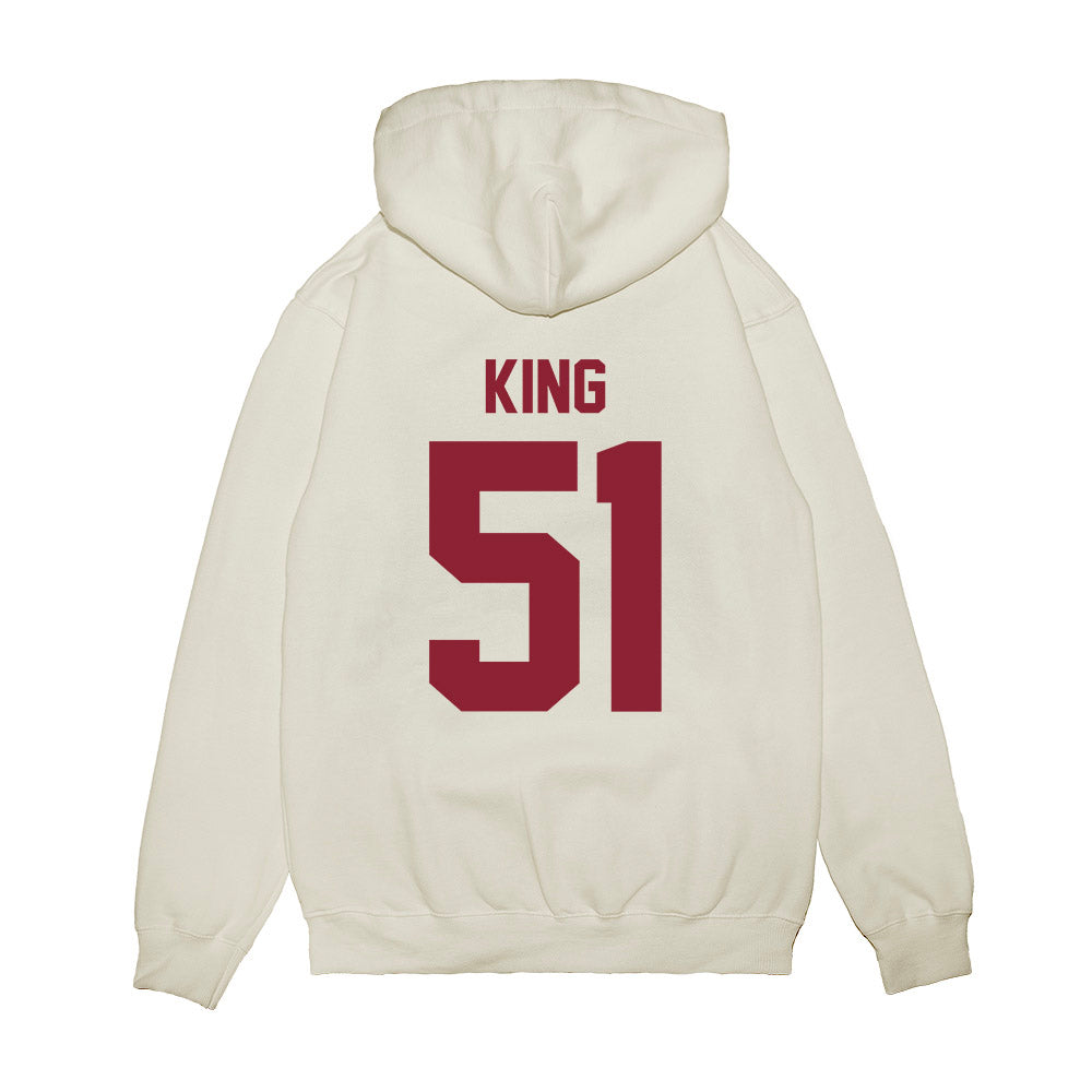 Iowa State - NCAA Football : Maasai King - Vintage Helmet Premium Hooded Sweatshirt-1