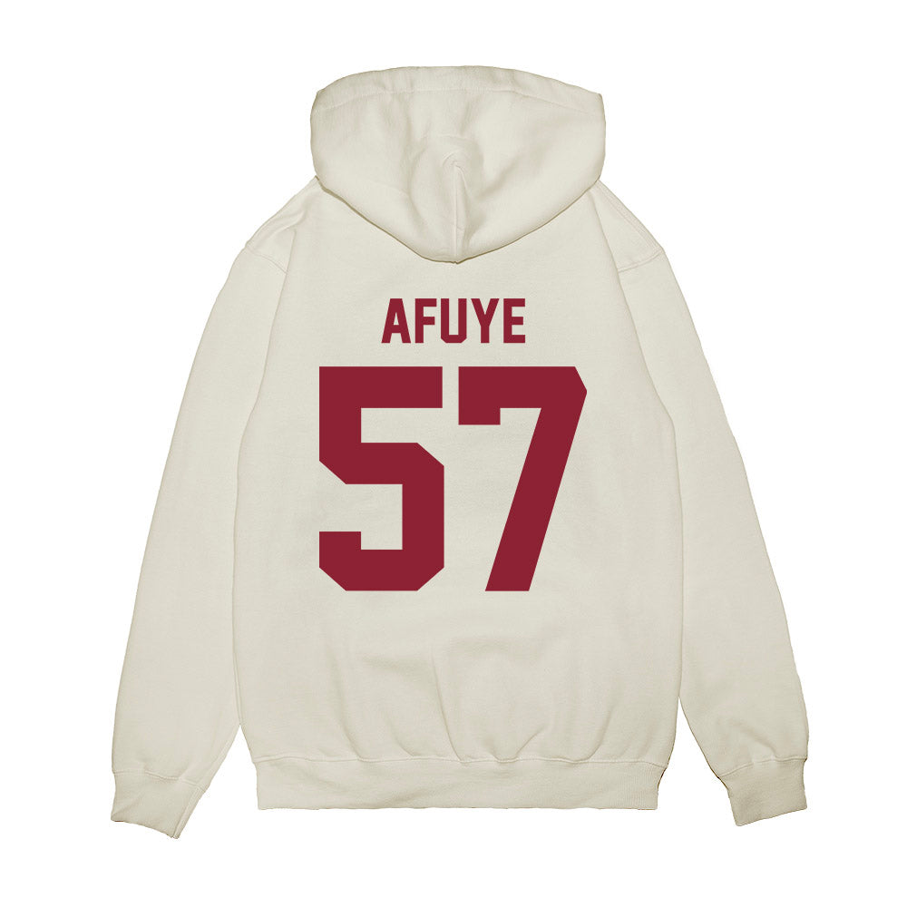 Iowa State - NCAA Football : Ajibola Afuye - Vintage Helmet Premium Hooded Sweatshirt-1