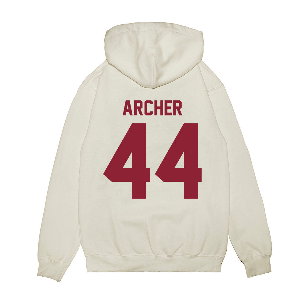 Iowa State - NCAA Football : Wyatt Archer - Vintage Helmet Premium Hooded Sweatshirt-1