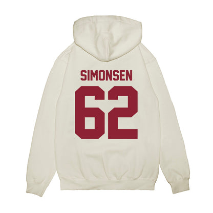 Iowa State - NCAA Football : Braden Simonsen - Vintage Helmet Premium Hooded Sweatshirt-1