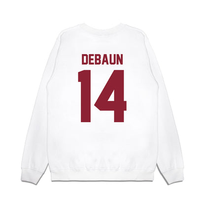 Iowa State - NCAA Football : Drake DeBaun - Vintage Helmet Premium Crewneck Sweatshirt-1