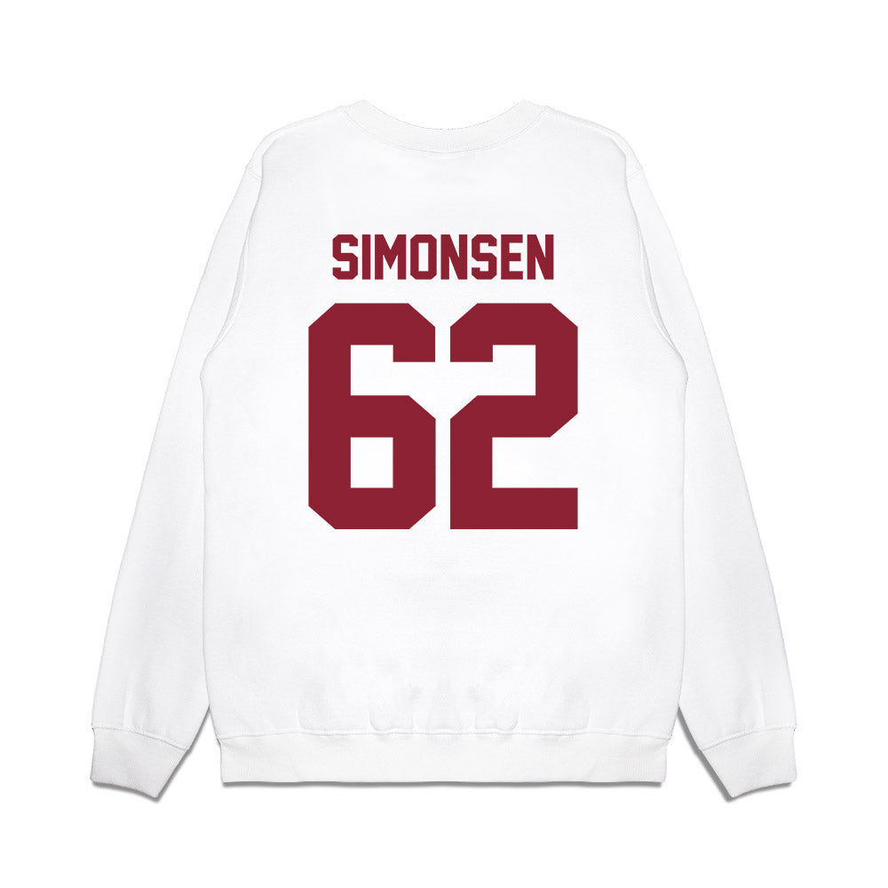 Iowa State - NCAA Football : Braden Simonsen - Vintage Helmet Premium Crewneck Sweatshirt-1