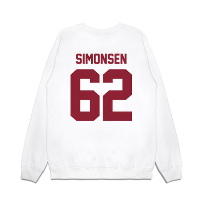 Iowa State - NCAA Football : Braden Simonsen - Vintage Helmet Premium Crewneck Sweatshirt-1