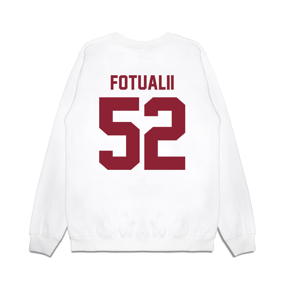 Iowa State - NCAA Football : Kingston Fotualii - Vintage Helmet Premium Crewneck Sweatshirt-1