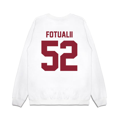 Iowa State - NCAA Football : Kingston Fotualii - Vintage Helmet Premium Crewneck Sweatshirt-1
