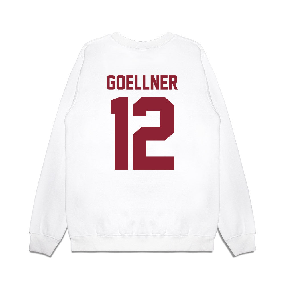 Iowa State - NCAA Football : Braden Goellner - Vintage Helmet Premium Crewneck Sweatshirt-1