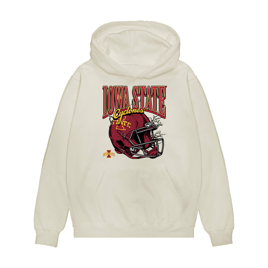 Iowa State - NCAA Football : Ryver Peppers - Vintage Helmet Premium Hooded Sweatshirt-0