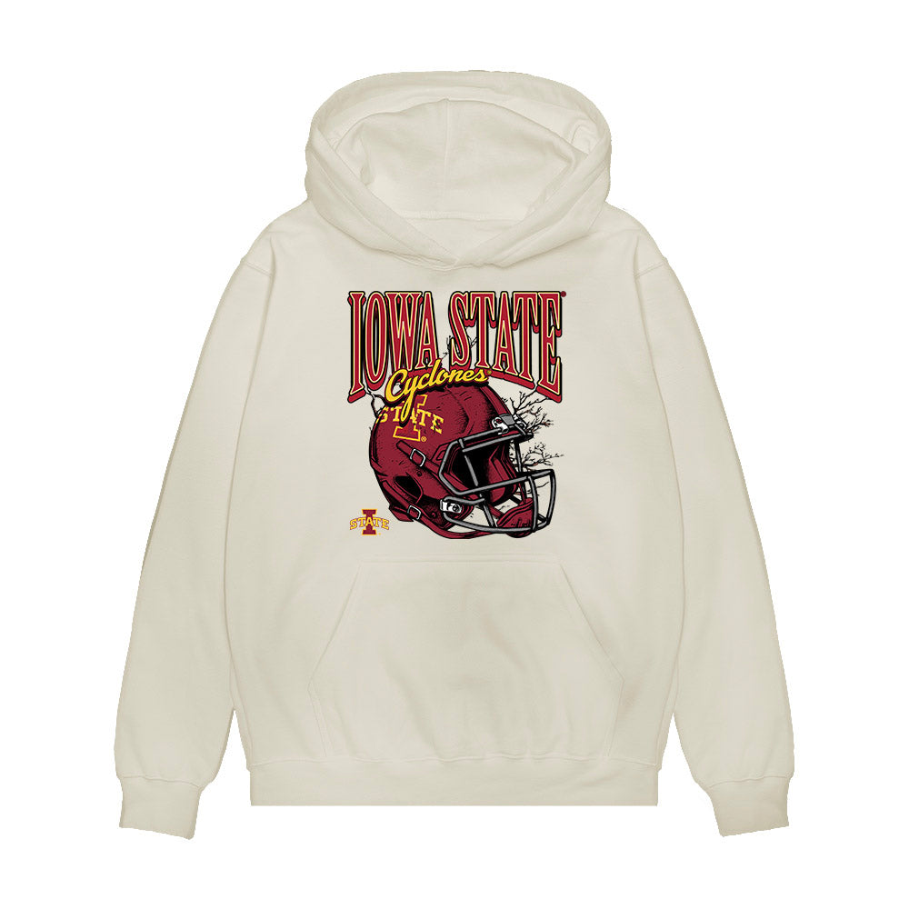 Iowa State - NCAA Football : Keyon Washington - Vintage Helmet Premium Hooded Sweatshirt-0