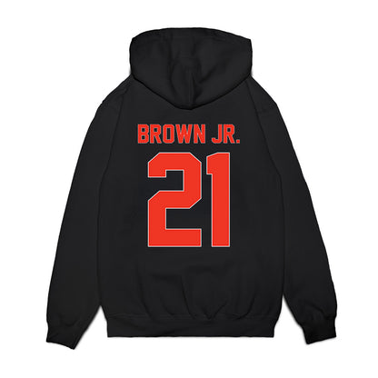 Syracuse - NCAA Football : Fran Brown Jr. - Vintage Helmet Premium Hooded Sweatshirt-1