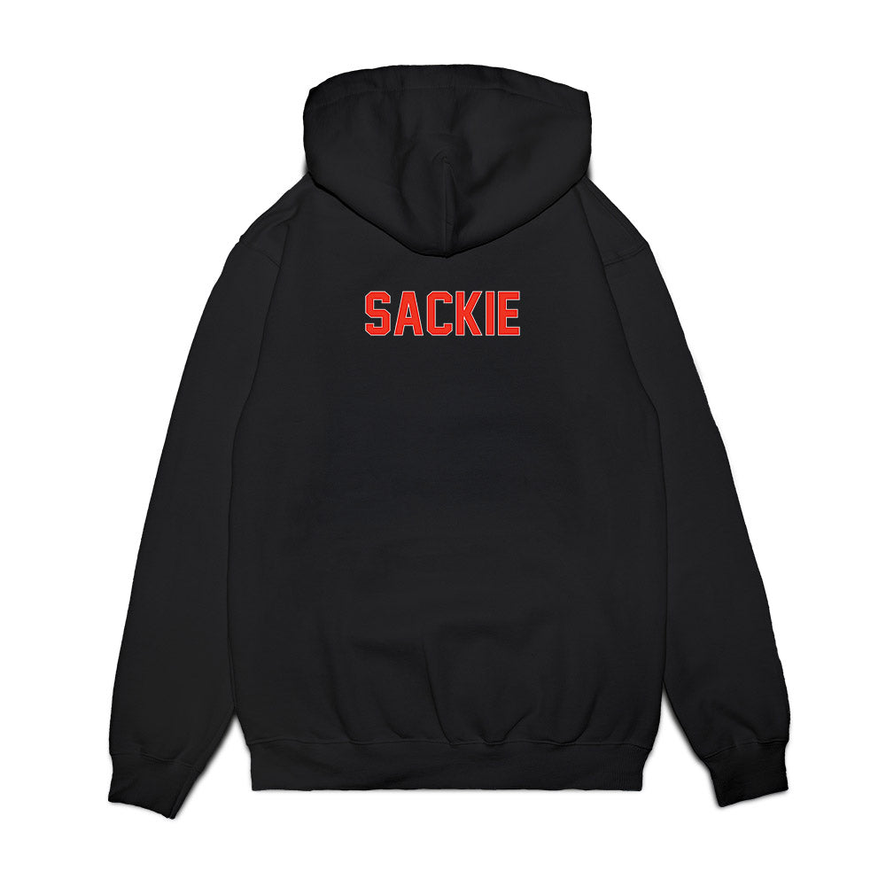 Syracuse - NCAA Football : Gemaus Sackie - Vintage Helmet Premium Hooded Sweatshirt-1