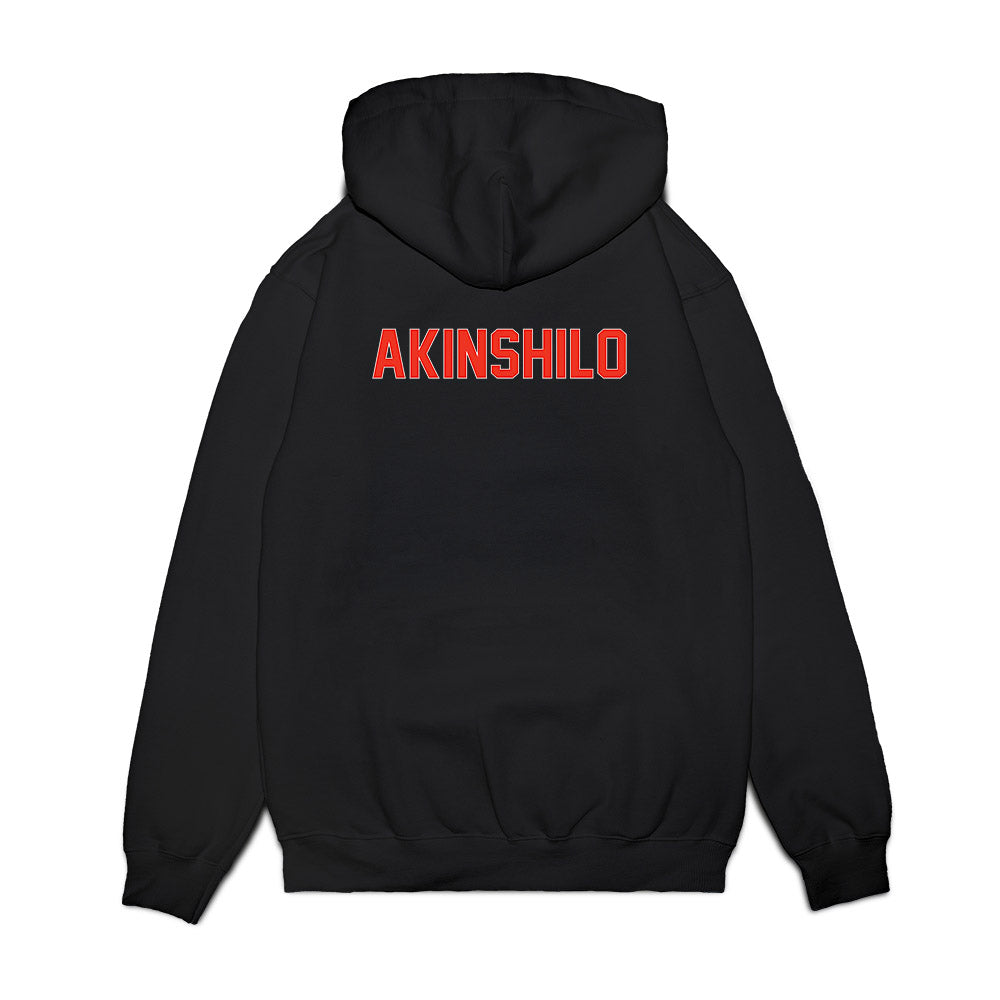 Syracuse - NCAA Football : Oluwafunto Akinshilo - Vintage Helmet Premium Hooded Sweatshirt-1