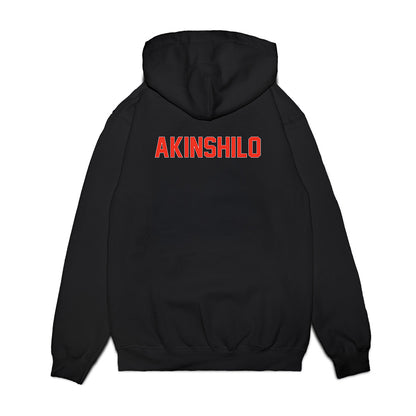 Syracuse - NCAA Football : Oluwafunto Akinshilo - Vintage Helmet Premium Hooded Sweatshirt-1