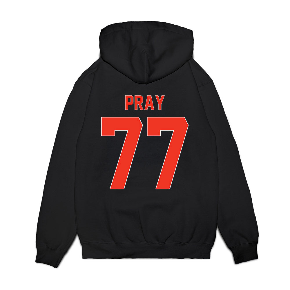 Syracuse - NCAA Football : Jaylen Pray - Vintage Helmet Premium Hooded Sweatshirt-1