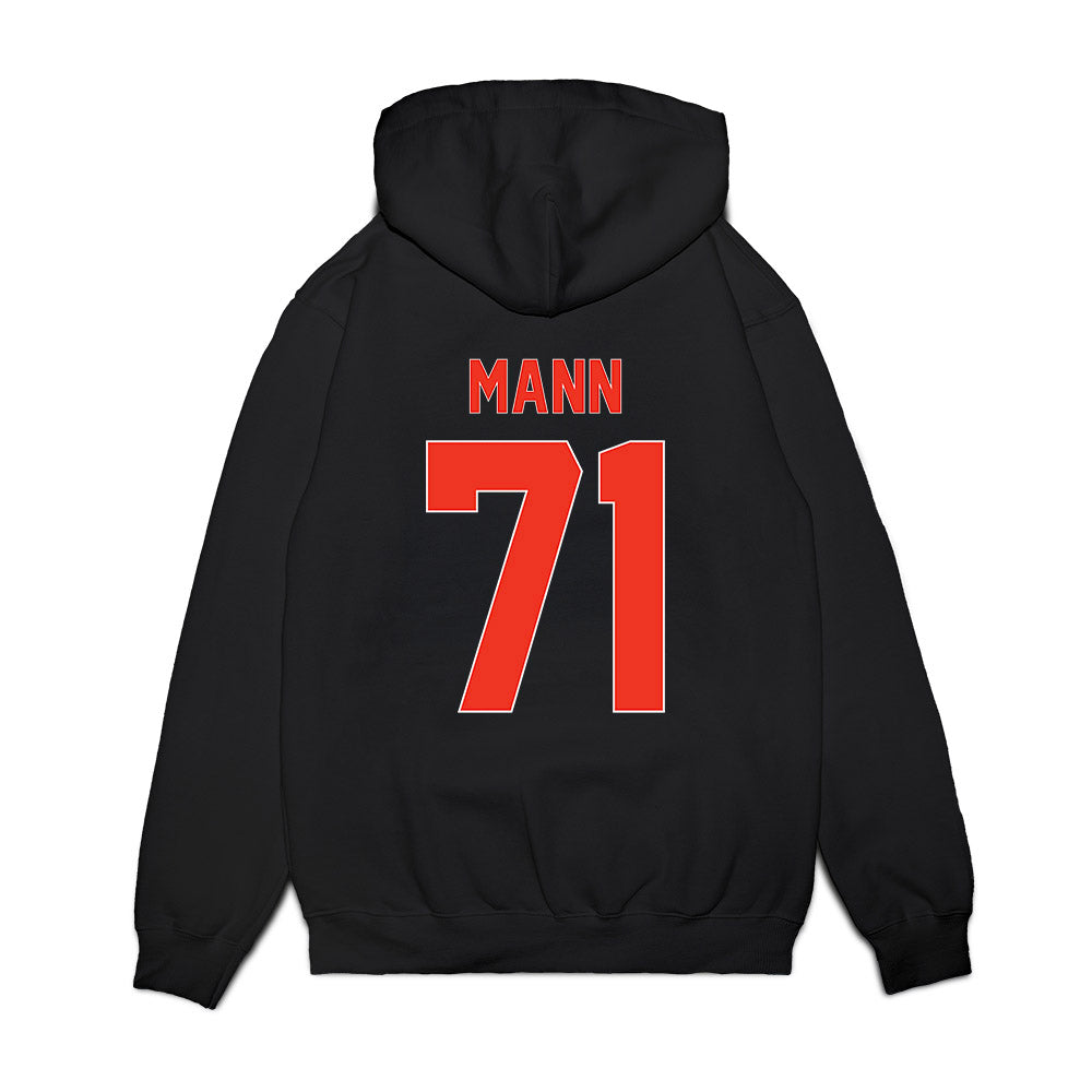 Syracuse - NCAA Football : Jayden Mann - Vintage Helmet Premium Hooded Sweatshirt-1