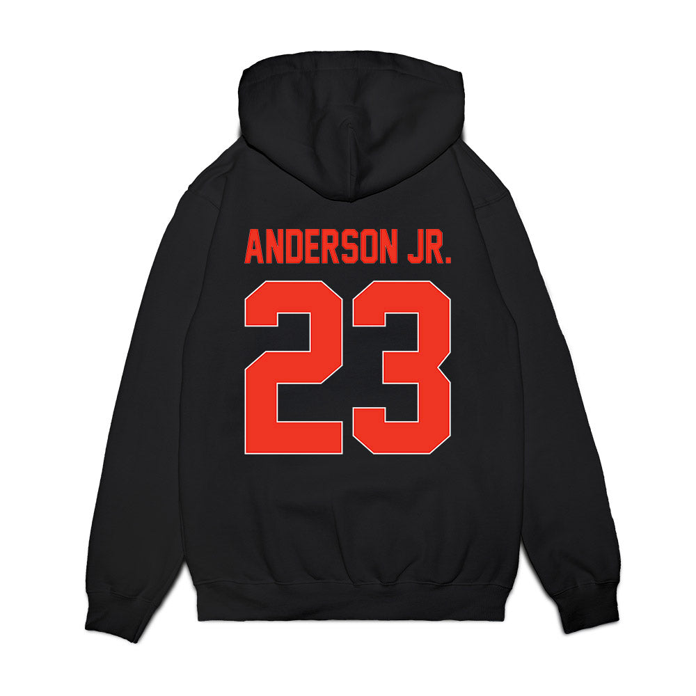 Syracuse - NCAA Football : Shavane Anderson Jr. - Vintage Helmet Premium Hooded Sweatshirt-1