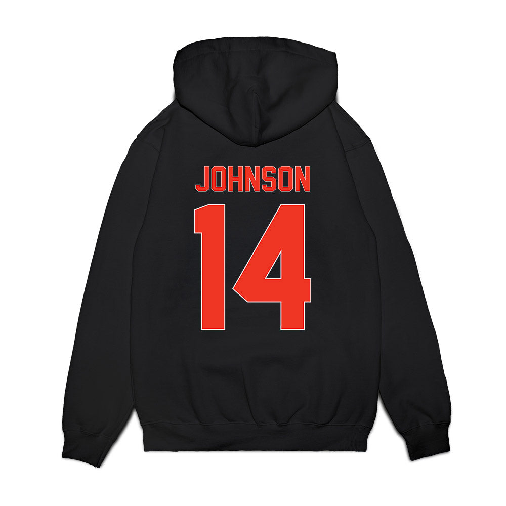 Syracuse - NCAA Football : Darius Johnson - Vintage Helmet Premium Hooded Sweatshirt-1