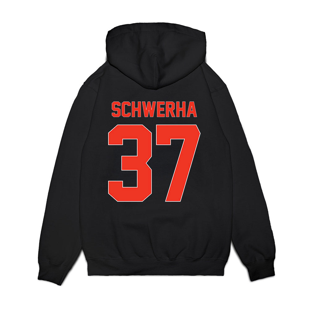 Syracuse - NCAA Football : Timothy Schwerha - Vintage Helmet Premium Hooded Sweatshirt-1