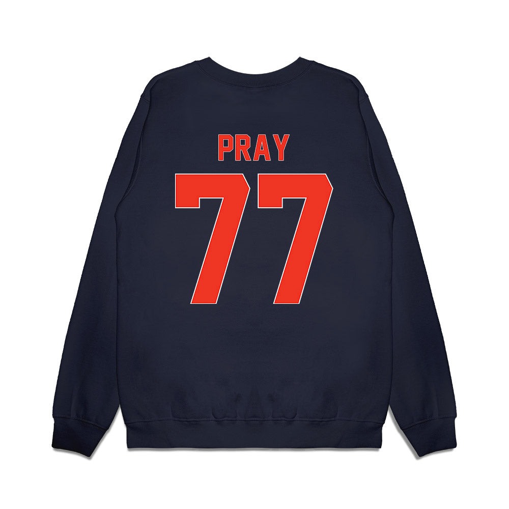 Syracuse - NCAA Football : Jaylen Pray - Vintage Helmet Premium Crewneck Sweatshirt-1