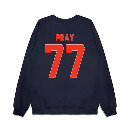 Syracuse - NCAA Football : Jaylen Pray - Vintage Helmet Premium Crewneck Sweatshirt-1