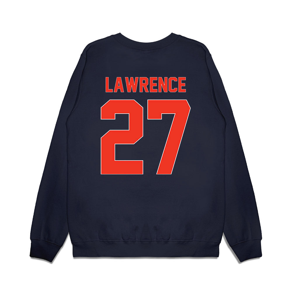 Syracuse - NCAA Football : Javon Lawrence - Vintage Helmet Premium Crewneck Sweatshirt-1