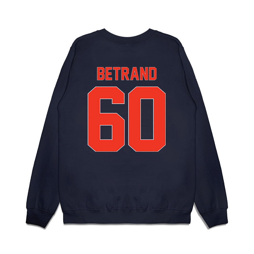 Syracuse - NCAA Football : Naquil Betrand - Vintage Helmet Premium Crewneck Sweatshirt-1