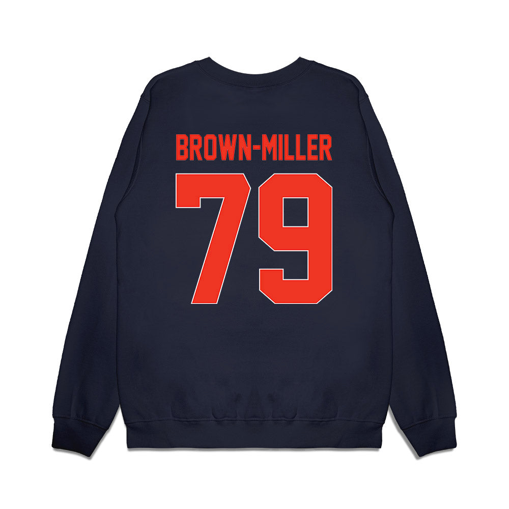 Syracuse - NCAA Football : Travis Brown-Miller - Vintage Helmet Premium Crewneck Sweatshirt-1