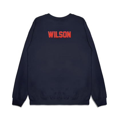 Syracuse - NCAA Football : Kamron Wilson - Vintage Helmet Premium Crewneck Sweatshirt-1