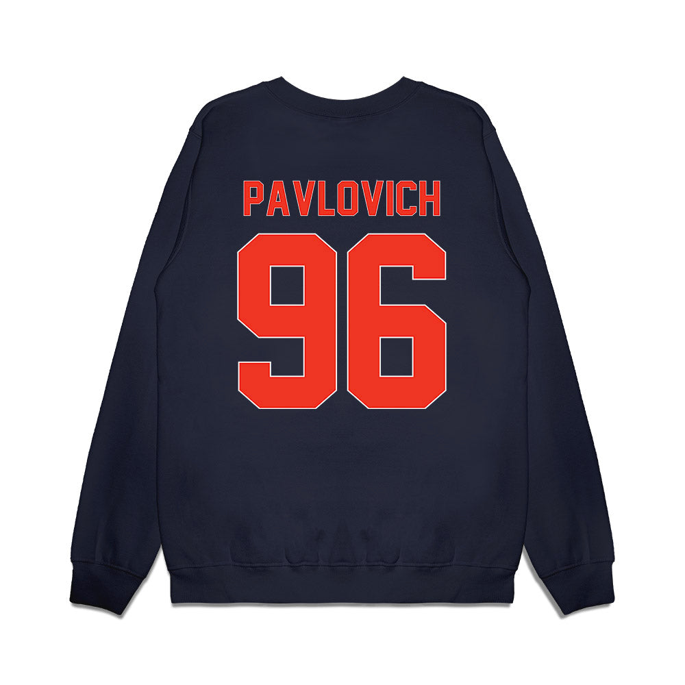 Syracuse - NCAA Football : Mateja Pavlovich - Vintage Helmet Premium Crewneck Sweatshirt-1