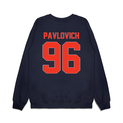 Syracuse - NCAA Football : Mateja Pavlovich - Vintage Helmet Premium Crewneck Sweatshirt-1