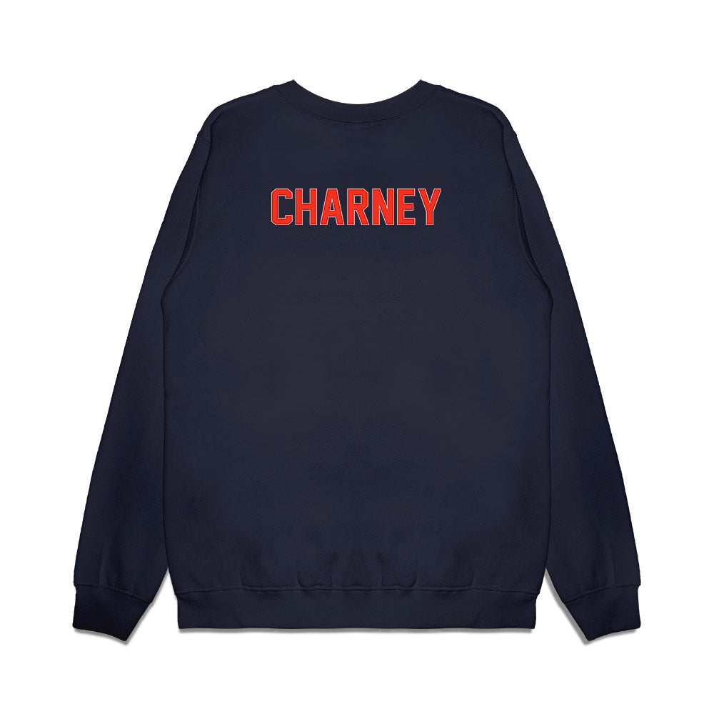 Syracuse - NCAA Football : Brayden Charney - Vintage Helmet Premium Crewneck Sweatshirt-1