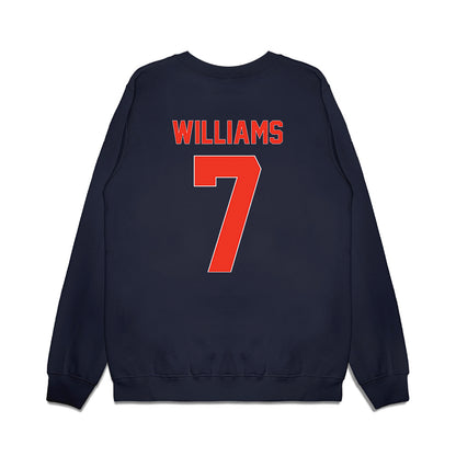 Syracuse - NCAA Football : Darien Williams - Vintage Helmet Premium Crewneck Sweatshirt-1