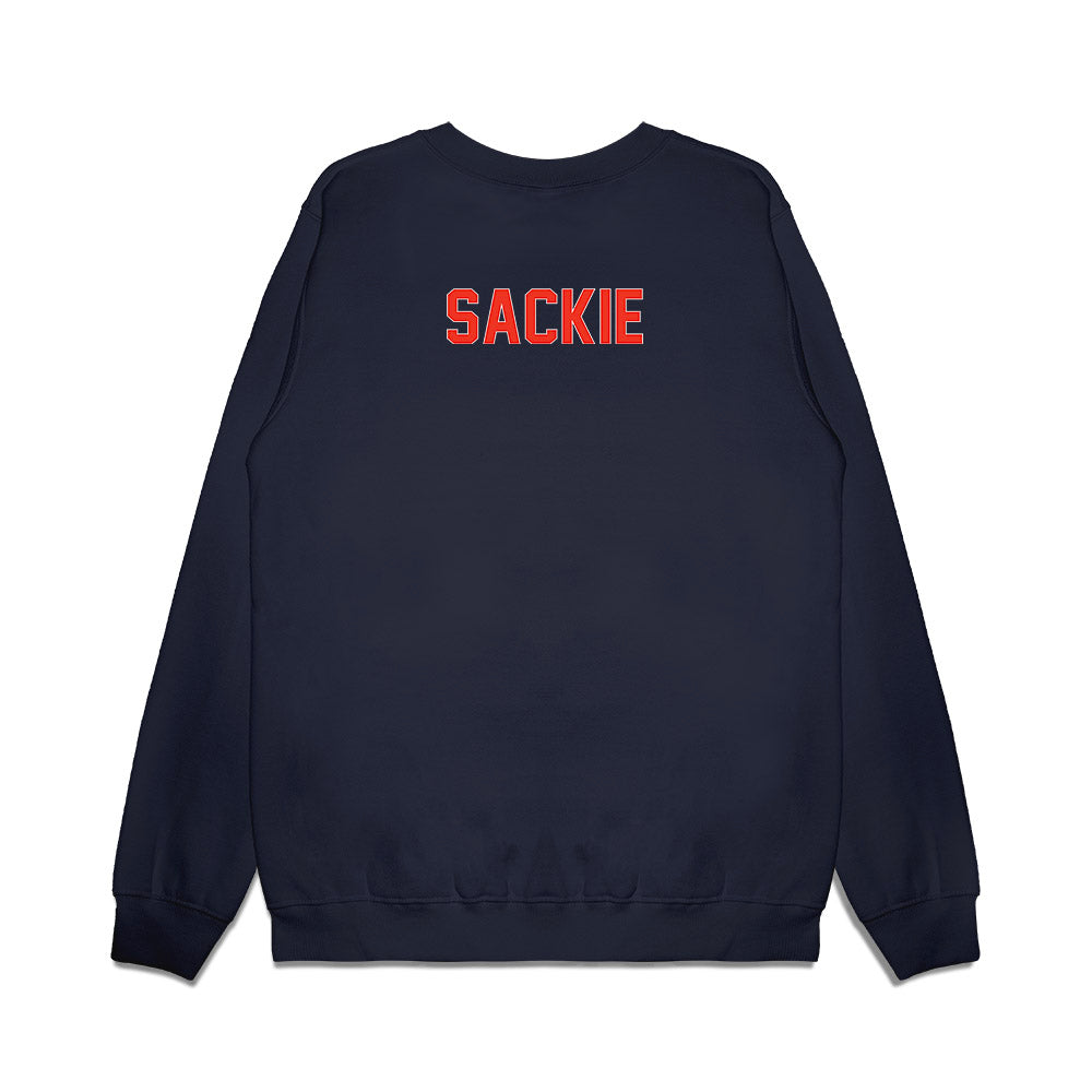 Syracuse - NCAA Football : Gemaus Sackie - Vintage Helmet Premium Crewneck Sweatshirt-1