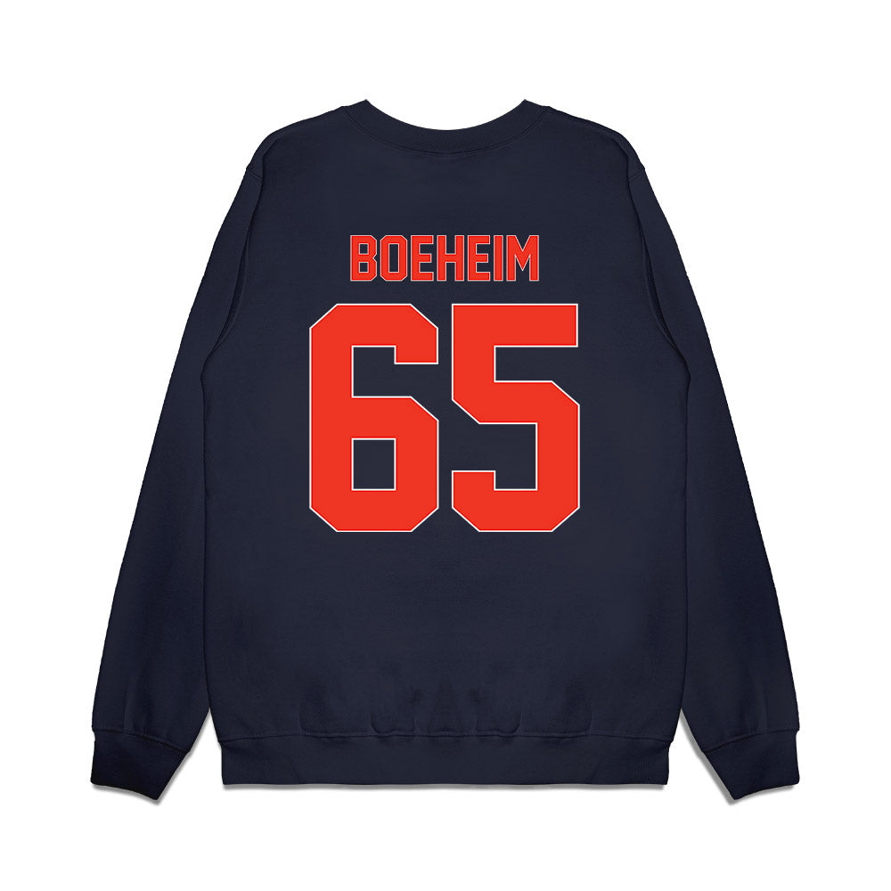 Syracuse - NCAA Football : Adam Boeheim - Vintage Helmet Premium Crewneck Sweatshirt-1