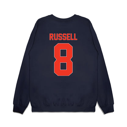 Syracuse - NCAA Football : Tyshawn Russell - Vintage Helmet Premium Crewneck Sweatshirt-1