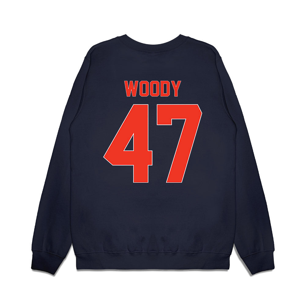 Syracuse - NCAA Football : Tripp Woody - Vintage Helmet Premium Crewneck Sweatshirt-1