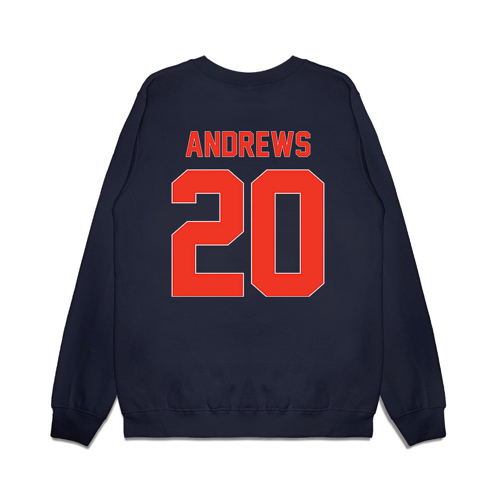 Syracuse - NCAA Football : Rayshon Andrews - Vintage Helmet Premium Crewneck Sweatshirt-1