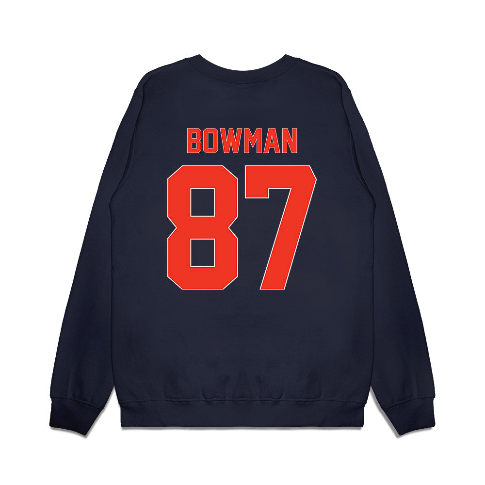 Syracuse - NCAA Football : Wyatt Bowman - Vintage Helmet Premium Crewneck Sweatshirt-1