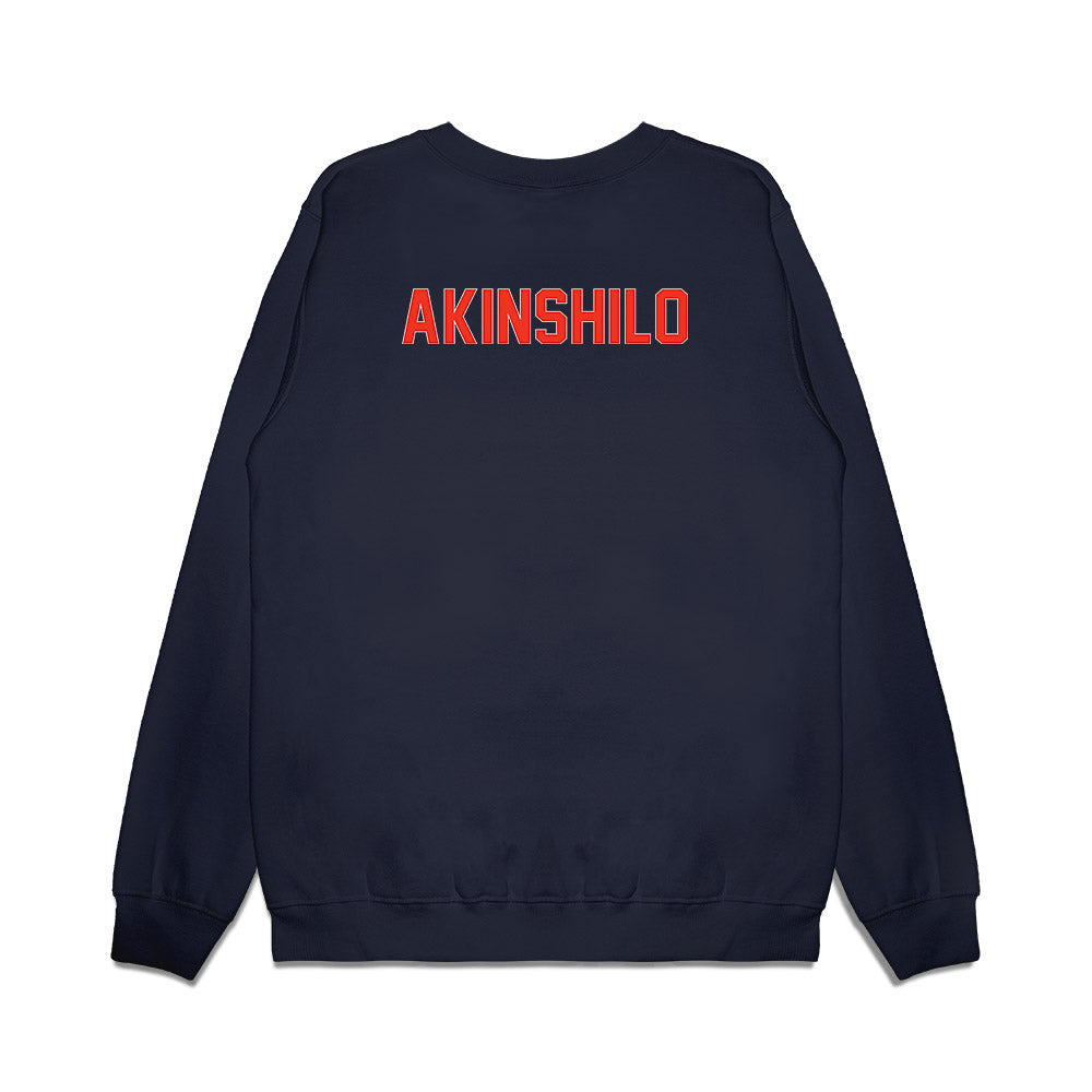 Syracuse - NCAA Football : Oluwafunto Akinshilo - Vintage Helmet Premium Crewneck Sweatshirt-1