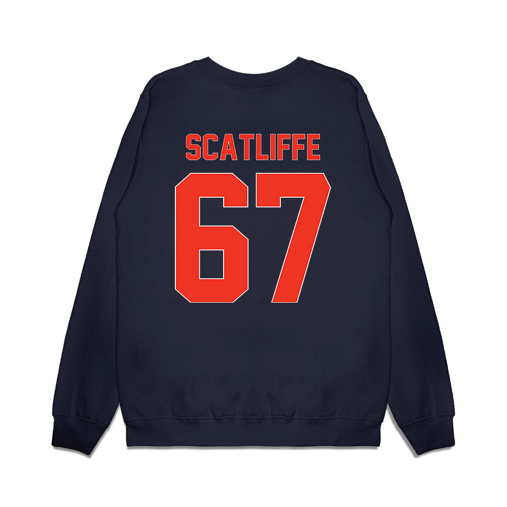 Syracuse - NCAA Football : D'Joni Scatliffe - Vintage Helmet Premium Crewneck Sweatshirt-1