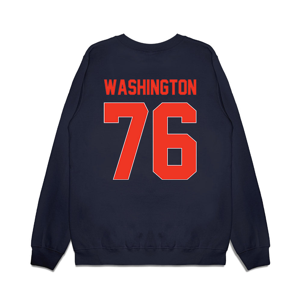 Syracuse - NCAA Football : Byron Washington - Vintage Helmet Premium Crewneck Sweatshirt-1